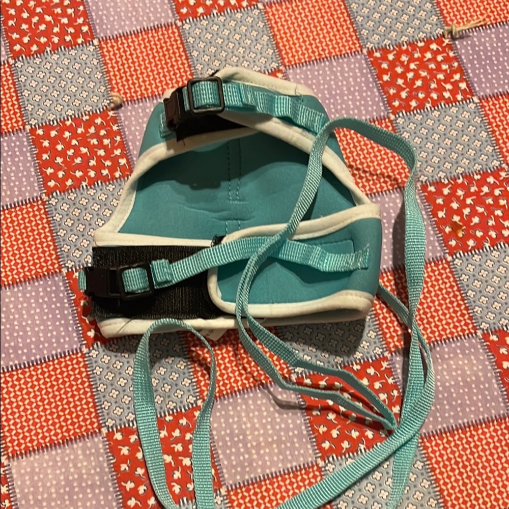 ❤️🥳💰Teal and White Pet Harness